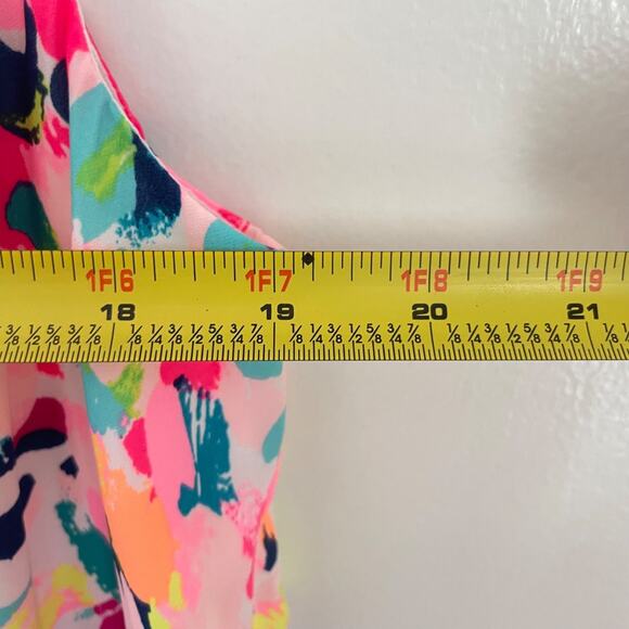 Lilly Pulitzer Achelle Top Blouse PIna Colada Print Sz S Resort Colorful Preppy - Picture 5 of 6